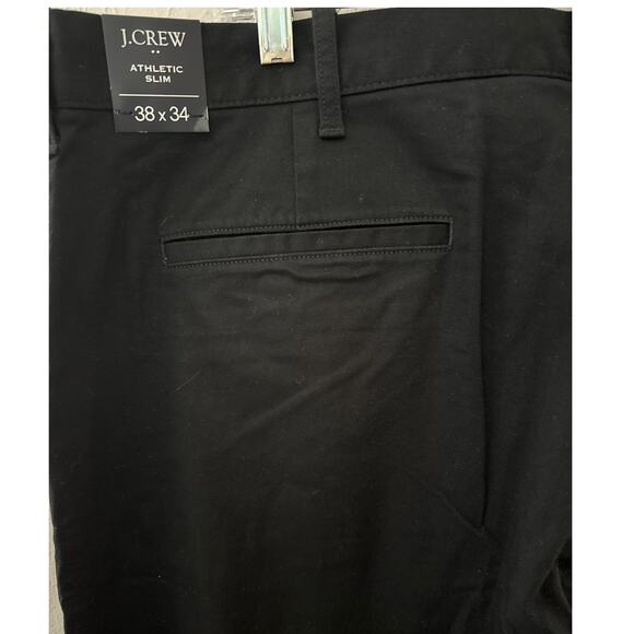 J.‎ Crew Athletic Slim-Fit Flex Chino Flat Front Pants in Black Size 38x34 - Picture 10 of 11